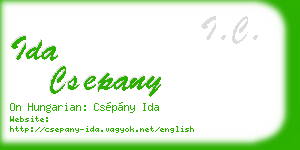 ida csepany business card