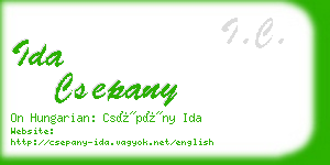 ida csepany business card